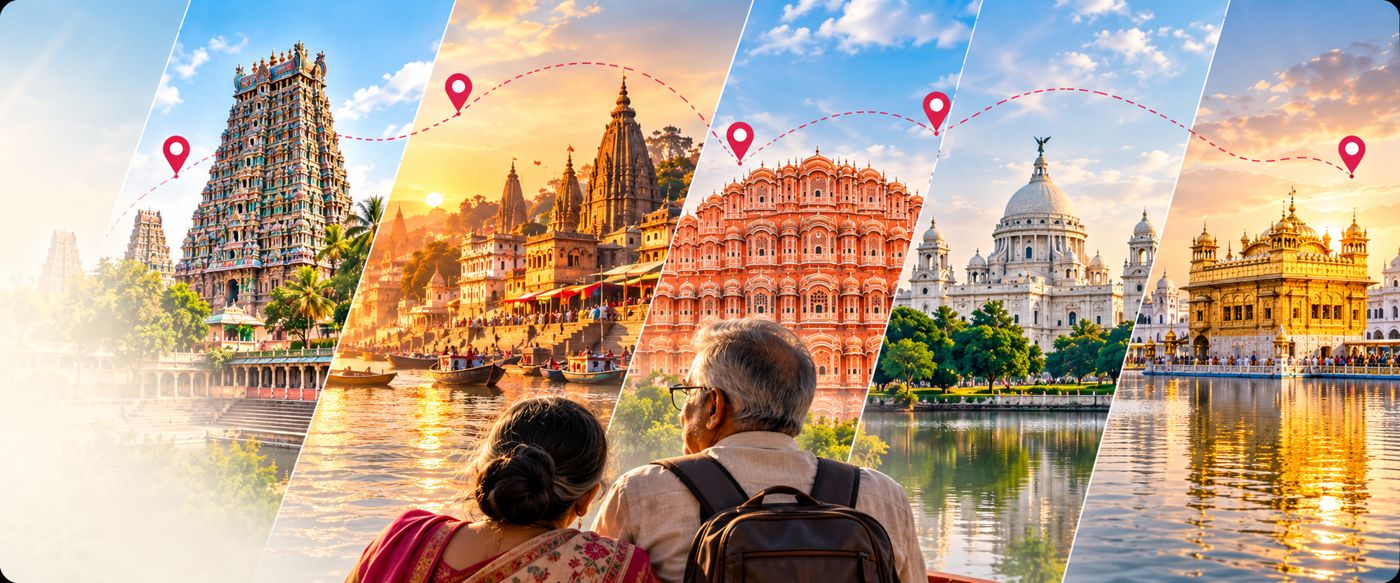 Pilgrimage and heritage destinations across India