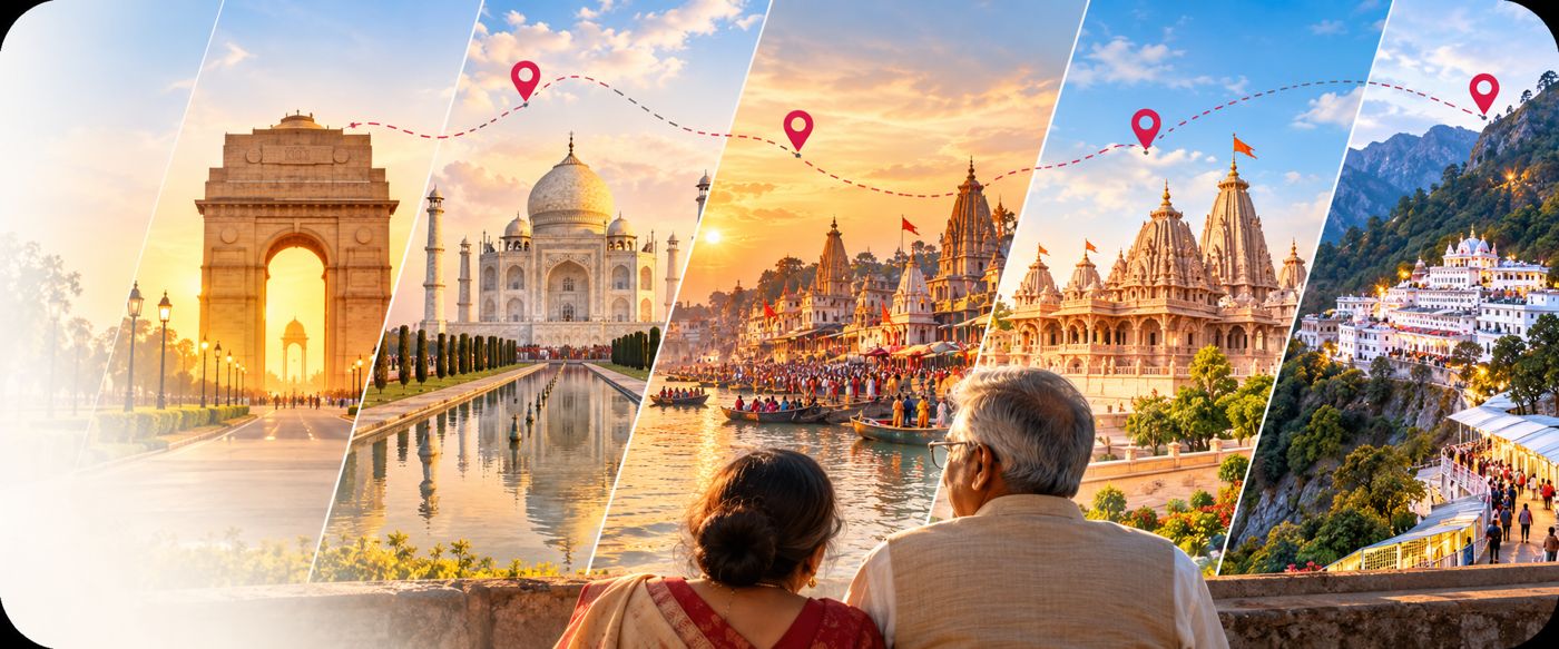 Char Dham and capital-region destinations across India
